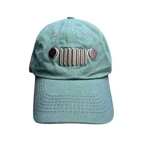 Jeep Unisex Adults's Adjustable Green Cap Embroidered Grille Logo Casual Hat